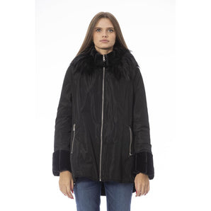 Chaqueta con capucha reversible Baldinini Trend en negro