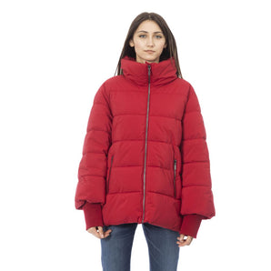 Baldinini Trend Elegante Anorak Corto Rojo con Capucha