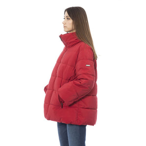 Baldinini Trend Elegante Anorak Corto Rojo con Capucha