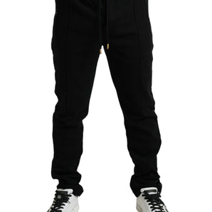 Dolce & Gabbana Elegant Black Cotton Blend Jogger Pants