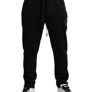 Dolce &amp; Gabbana Elegant Black Cotton Jogger Pants