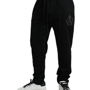 Dolce &amp; Gabbana Elegant Black Cotton Jogger Pants