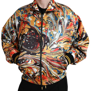 Dolce &amp; Gabbana Colorful Abstract Bomber Jacket