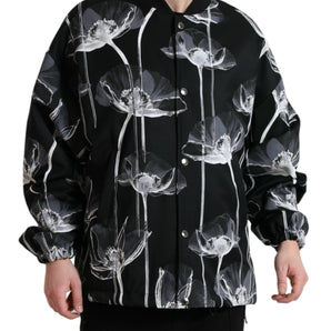 Dolce & Gabbana Elegant Floral-Print Bomber Jacket