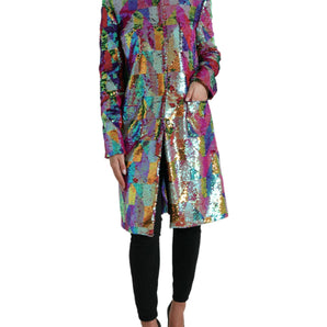 Dolce & Gabbana Multicolor Sequined Long Jacket