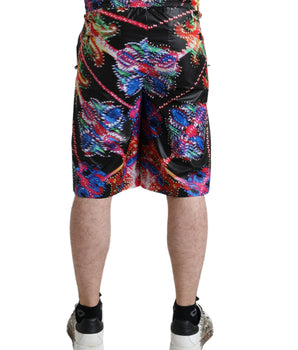 Dolce & Gabbana Multicolor Luminarie Print Men Bermuda Shorts