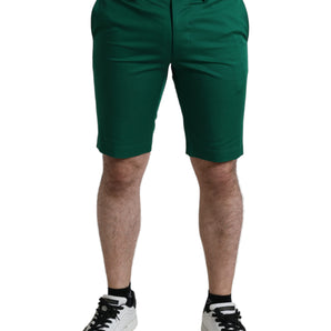 Dolce & Gabbana Elegant Deep Green Cotton Bermuda Shorts