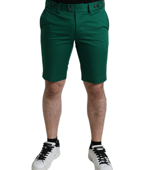 Dolce & Gabbana Deep Green Cotton Stretch Men Bermuda Shorts