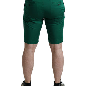 Dolce &amp; Gabbana Bermudas elegantes de algodón verde intenso