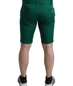 Dolce & Gabbana Deep Green Cotton Stretch Men Bermuda Shorts