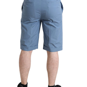 Dolce & Gabbana Sky Blue Cotton Bermuda Shorts