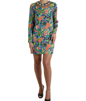 Dolce &amp; Gabbana Multicolor Geometric Silk Mini Dress