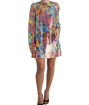 Dolce &amp; Gabbana Minivestido elegante con lentejuelas florales