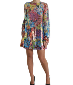 Dolce &amp; Gabbana Minivestido elegante con lentejuelas florales