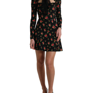 Dolce &amp; Gabbana Elegant Floral A-Line Mini Dress