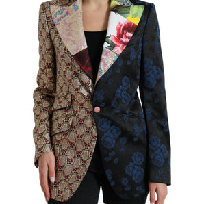 Dolce & Gabbana Elegant Multicolor Patchwork Blazer