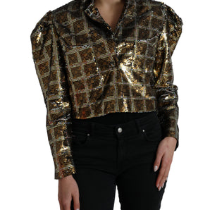 Dolce &amp; Gabbana Multicolor Sequined Cropped Jacket