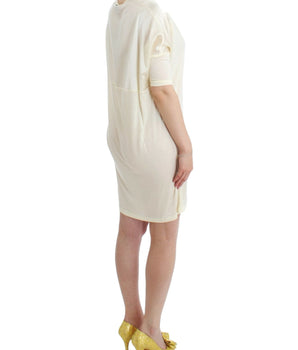 Costume National Chic White Modal Above-Knee Dress Costume National 
