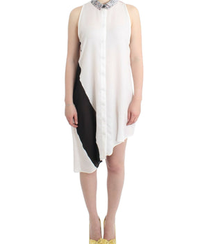 Costume National Asymmetric Hem Button-Up Shirt Dress Costume National 