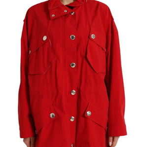 Dolce &amp; Gabbana Elegante chaqueta roja de manga larga