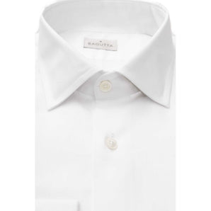 Bagutta White Cotton Men Shirt