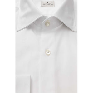 Bagutta White Cotton Men Shirt