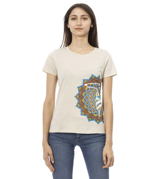 Trussardi Action Beige Cotton Women T-Shirt
