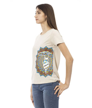 Trussardi Action Beige Cotton Women T-Shirt