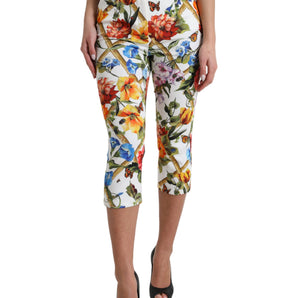 Dolce &amp; Gabbana Floral High Waist Cropped Fashion Pants