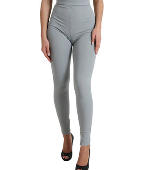 Dolce &amp; Gabbana Leggings elegantes de cintura alta en gris