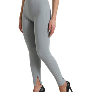 Dolce &amp; Gabbana Elegant High Waist Leggings in Gray