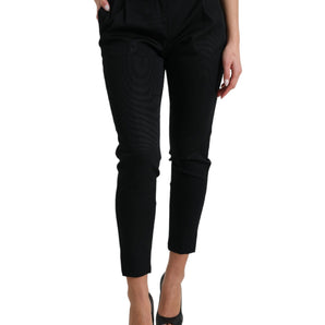 Dolce & Gabbana Chic High Waist Skinny Cropped Pants