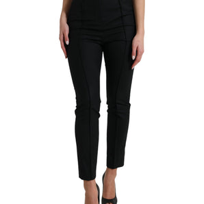 Dolce &amp; Gabbana Elegant High Waist Tapered Wool Pants