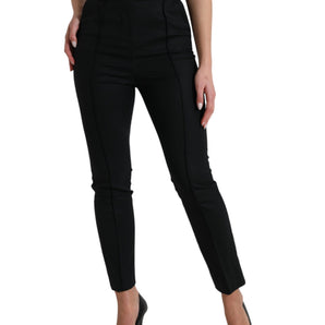 Dolce &amp; Gabbana Elegant High Waist Tapered Wool Pants