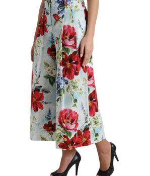 Dolce &amp; Gabbana Pantalones anchos de cintura alta con estampado floral
