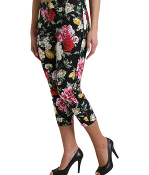 Dolce &amp; Gabbana Pantalones cortos elegantes con estampado floral y cintura media
