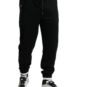 Dolce & Gabbana Elegant Black and White Cotton Joggers