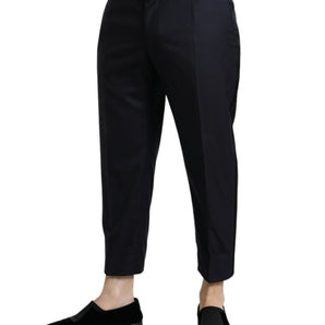 Dolce &amp; Gabbana Elegant Wool-Silk Blend Cropped Dress Pants