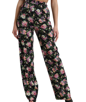 Dolce &amp; Gabbana Pantalones anchos de cintura alta con estampado floral