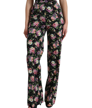 Dolce &amp; Gabbana Pantalones anchos de cintura alta con estampado floral