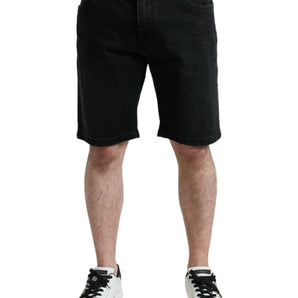 Dolce &amp; Gabbana Chic Black Bermuda Denim Shorts