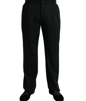 Dolce &amp; Gabbana Elegant Black Wool Dress Pants