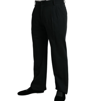 Dolce &amp; Gabbana Elegant Black Wool Dress Pants