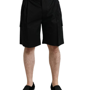 Dolce &amp; Gabbana Sleek Designer Bermuda Cargo Shorts