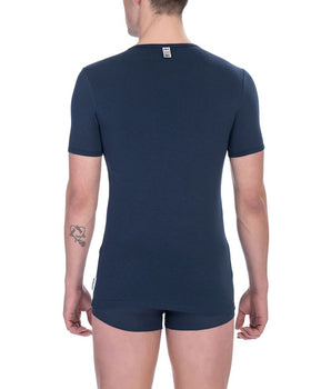Bikkembergs Blue Cotton Men's T-Shirt Twin Pack