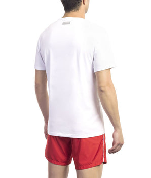 Bikkembergs White Cotton Men T-Shirt