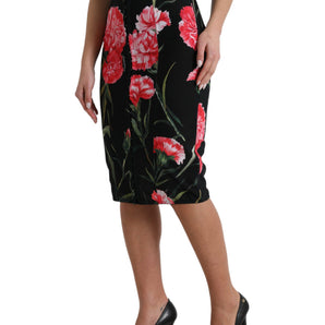 Dolce & Gabbana Floral High Waist Pencil Skirt