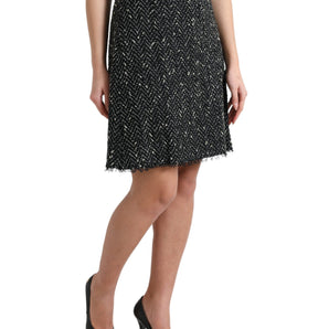 Dolce & Gabbana Elegant Tweed High-Waist Mini Skirt