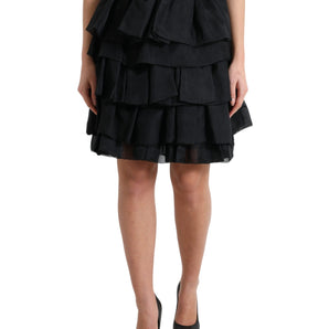 Dolce & Gabbana Elegant Tiered A-Line Mini Skirt