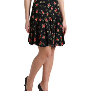 Dolce & Gabbana Floral A-Line Mini Skirt with High Waist